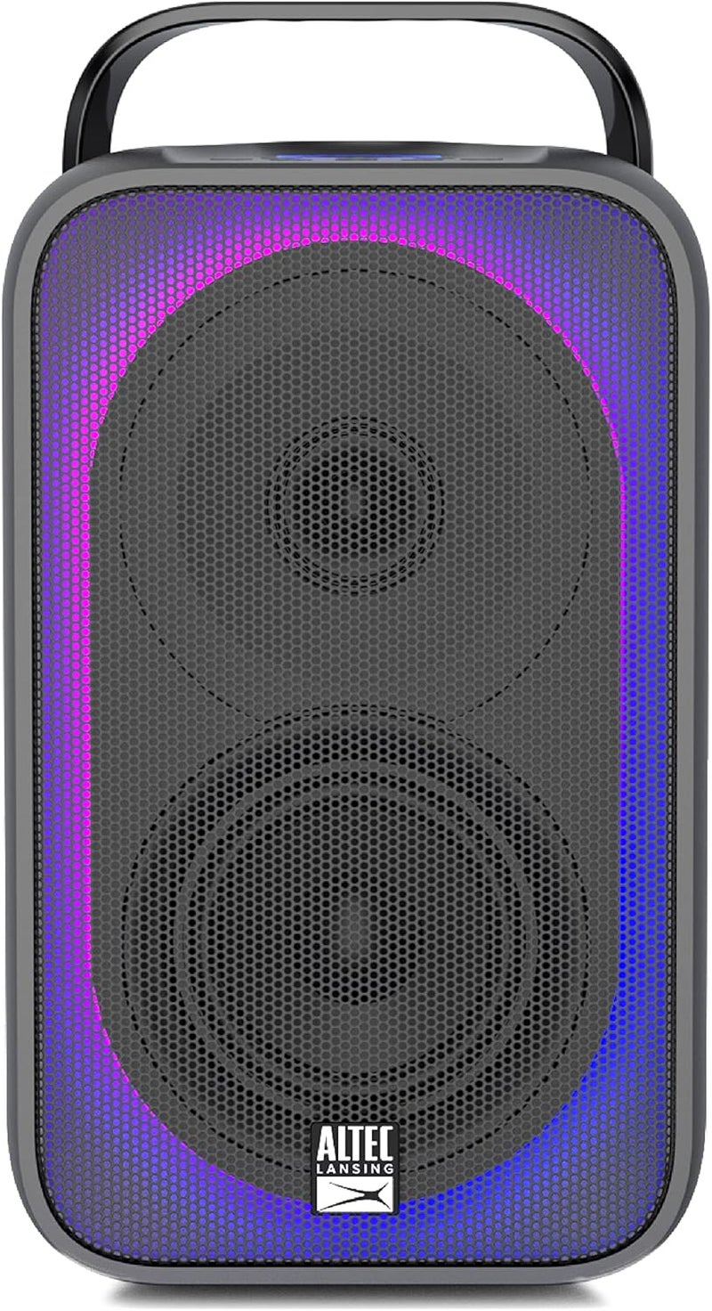 Altec Lansing مكبر صوت وايرلس شوق ويف 60 واط بلوتوث مع بطارية تدوم 6 ساعات، أوضاع حفلات متعددة LED، أوضاع تعزيز الباس المتعددة، مزامنة الحفلات - Image 1